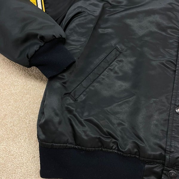 Bomber Black Satin Pittsburgh Steelers 90s Jacket - HJacket