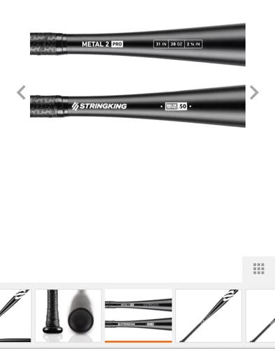 New BBCOR Certified 2022 StringKing Metal 2 pro Bat (-3) 28 oz 31"