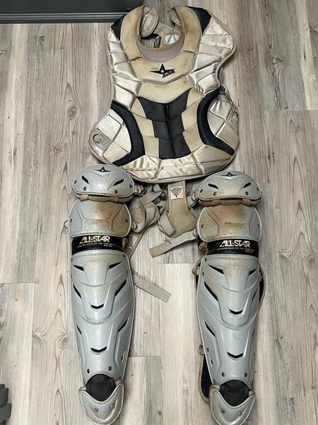 All-Star System 7 catcher’s set - silver/black