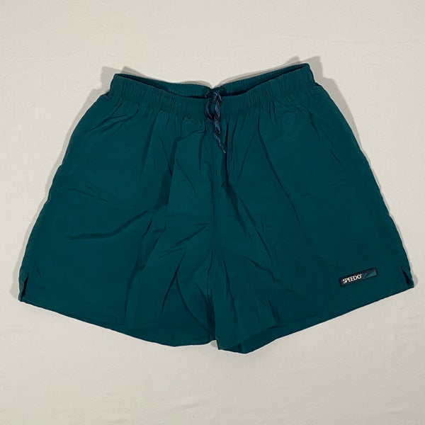 Vintage Speedo Men's Size L Pine Mesh-Lined 100% Nylon Swimming Trunks/Shorts