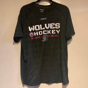 Chicago Wolves Reebok Playdry Team-Issued Shirt Large - PLEASE READ FULL DESCRIPTION