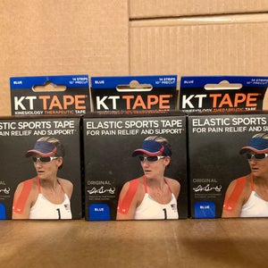 NEW Kinesiology KT Tape, Blue, Set of 3 Boxes, 14Strips per Box