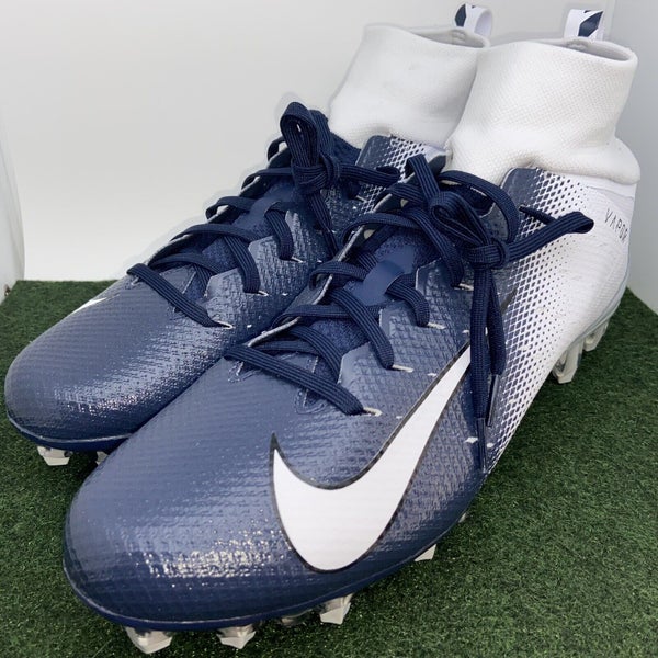 Nike Vapor Untouchable 3 Elite P Football Cleats White Navy AO3006-101 Mens  16