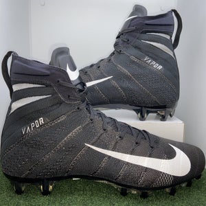 New Men's Size 12 Molded Football Cleats Nike Vapor Untouchable 3 Elite Black