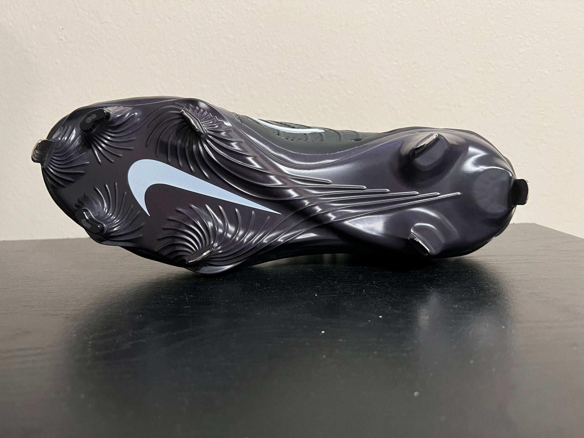 Nike Alpha Huarache NXT Black Metal Baseball Cleats Zoom Air 