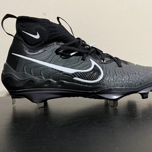 Nike Alpha Huarache NXT Black Metal Baseball Cleats Zoom Air DJ6517-010 Size 8.
