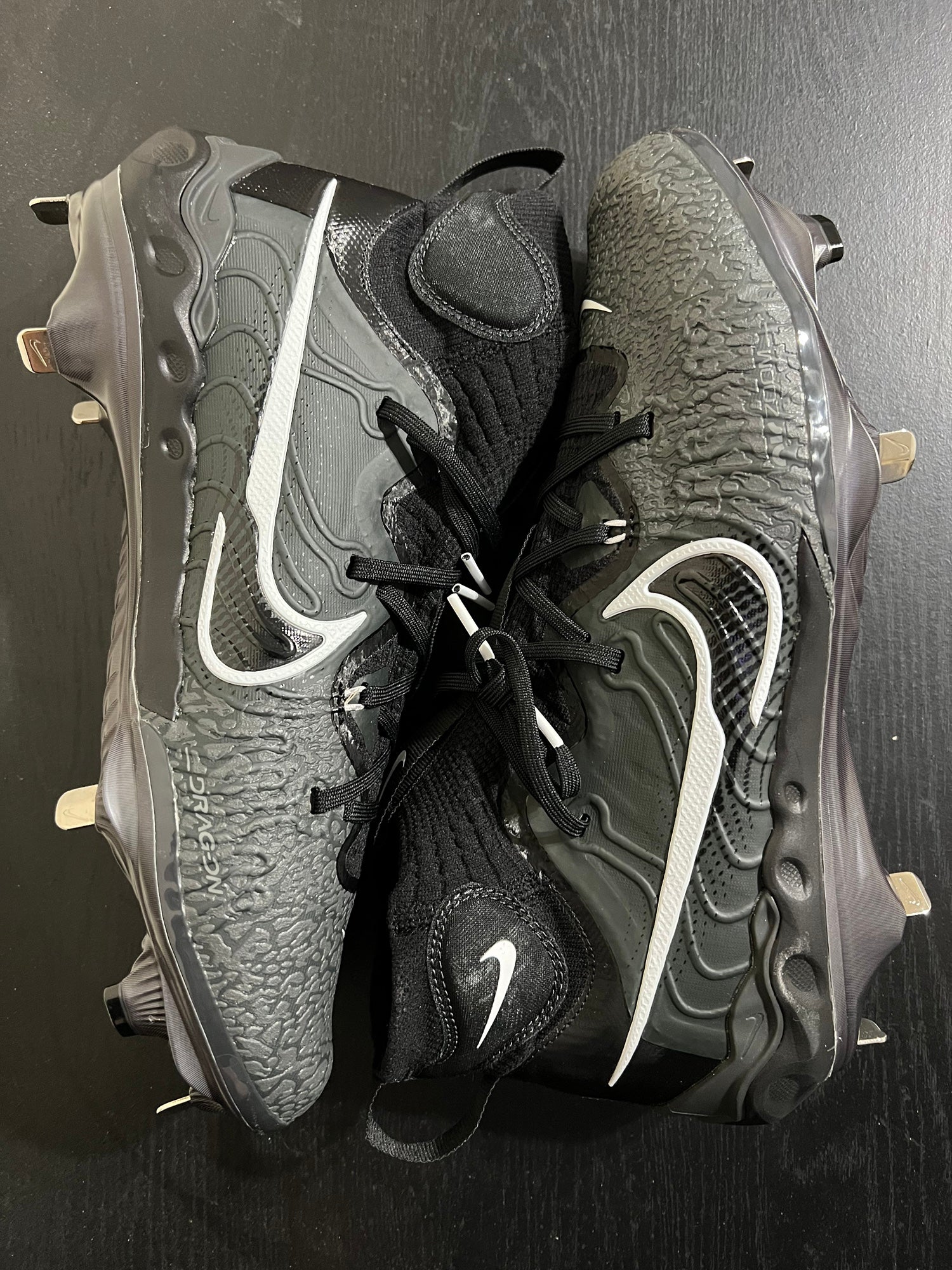 ✅ Nike Alpha Huarache NXT Black/Gray Metal Baseball Cleats Size 8.5 (b20)‎ Nike Alpha Huarache NXT Men main image 4