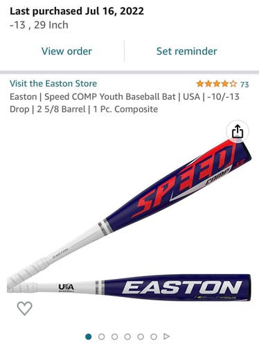 Used Easton (-13) 16 oz 29" Speed Bat