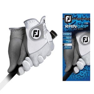 Footjoy FJ RainGrip Men's Golf Gloves NEW WHITE Left & Right Hand 1 Pair