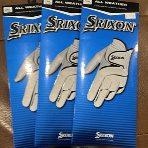 Srixon golf All Weather Gloves White Lot of 3 Mens Cadet Medium Large New LEFT