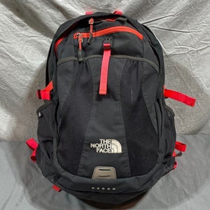 The North Face Recon Laptop Backpack Gray/Neon Orange GREAT Fast Shipping