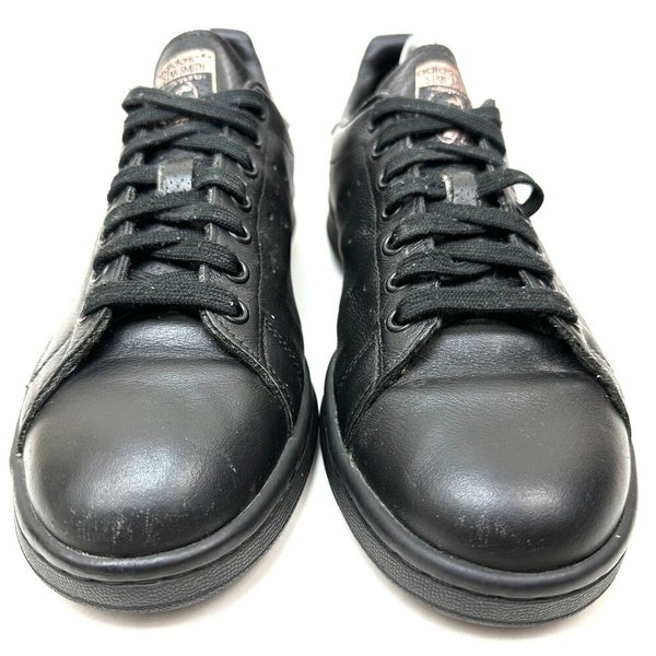 ADIDAS Women's Originals Stan Smith Shoes White Black-Gold Sz 9
