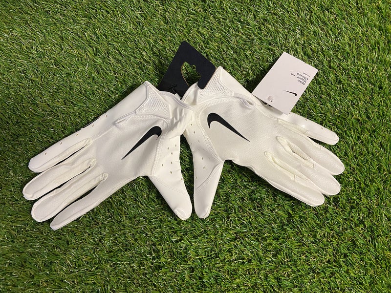 Nike Vapor Jet 5.0 Football Receiver Gloves White/Chrome Small