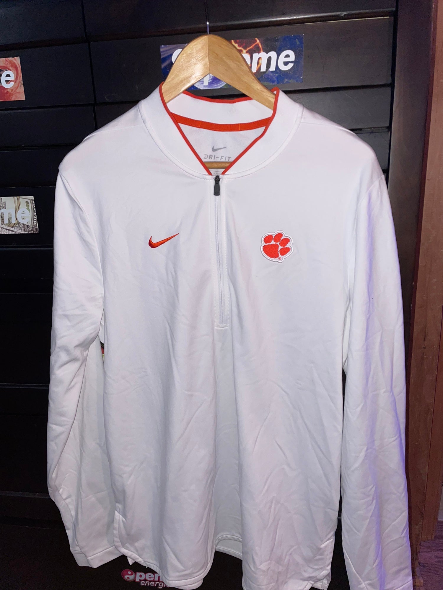 Nike / Youth Clemson Tigers Grey Therma Football Sideline