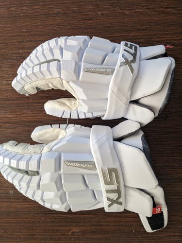 Used Player's STX Surgeon RZR Lacrosse Gloves 14"