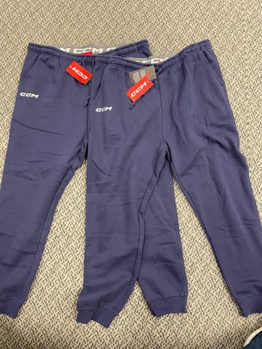 2-Pack Navy CCM Senior XL Tapered cuffed training pant
