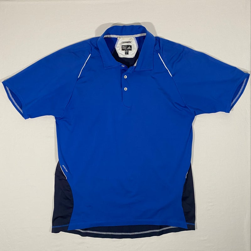 Nike Team Men S Polo Shirt Blue Shiny Vintage Sportswear Logo 90s