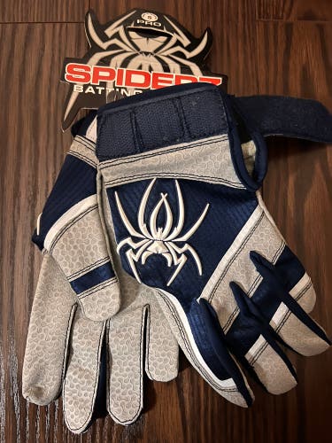 Spiderz Batting Gloves Navy/Gray