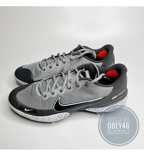 Nike Alpha Huarache Elite 3 Low Baseball Cleats Grey 14