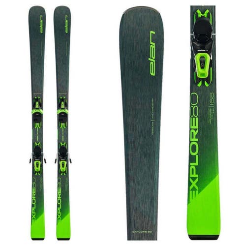 NEW Elan Explore 80 Skis men's with EL 10 GW Bindings size adjustable 2023 NEW 160cm