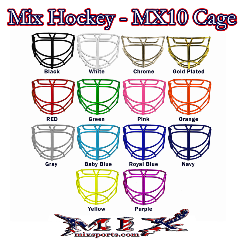 Bauer Replacement cage Mix Hockey - MX10 Cat Eye Goalie cage - 14 Colors available.
