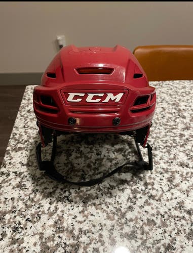 Used Small CCM Tacks 710 Helmet Maroon Pro Stock