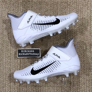 WIDE Nike Alpha Menace Pro 2 White Football Cleats Mens size 14 WIDE BV3951-100