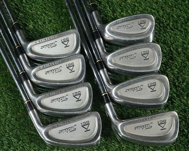 TITLEIST DCI OVERSIZE+ IRONS SET 3-P W/ TRISPEC STIFF FLEX STEEL SHAFT