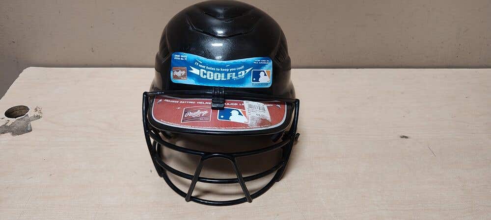 Rawlings Coolflo Black CFBH1 Batting Helmet 6 1/2 - 7 1/2