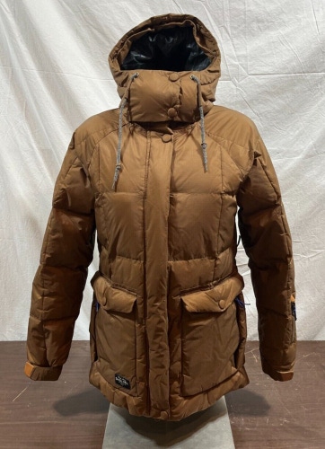 Holden Down Insulated Brown Women's Hooded Puffer Jacket Size Medium GREAT