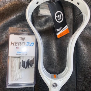 New!! Warrior Unstrung Burn XP-D Lacrosse Head with Hero 3.0 complete mesh kit valued at $35.99!!