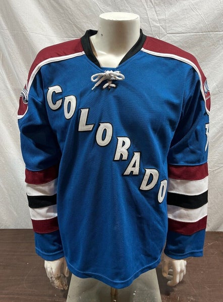 PATRICK ROY COLORADO AVALANCHE AWAY REEBOK PREMIER HOCKEY JERSEY