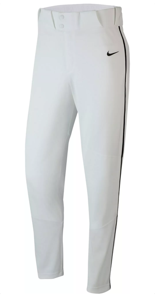 Nike Vapor Select Baseball Pants Mens 2XL White Black Piping