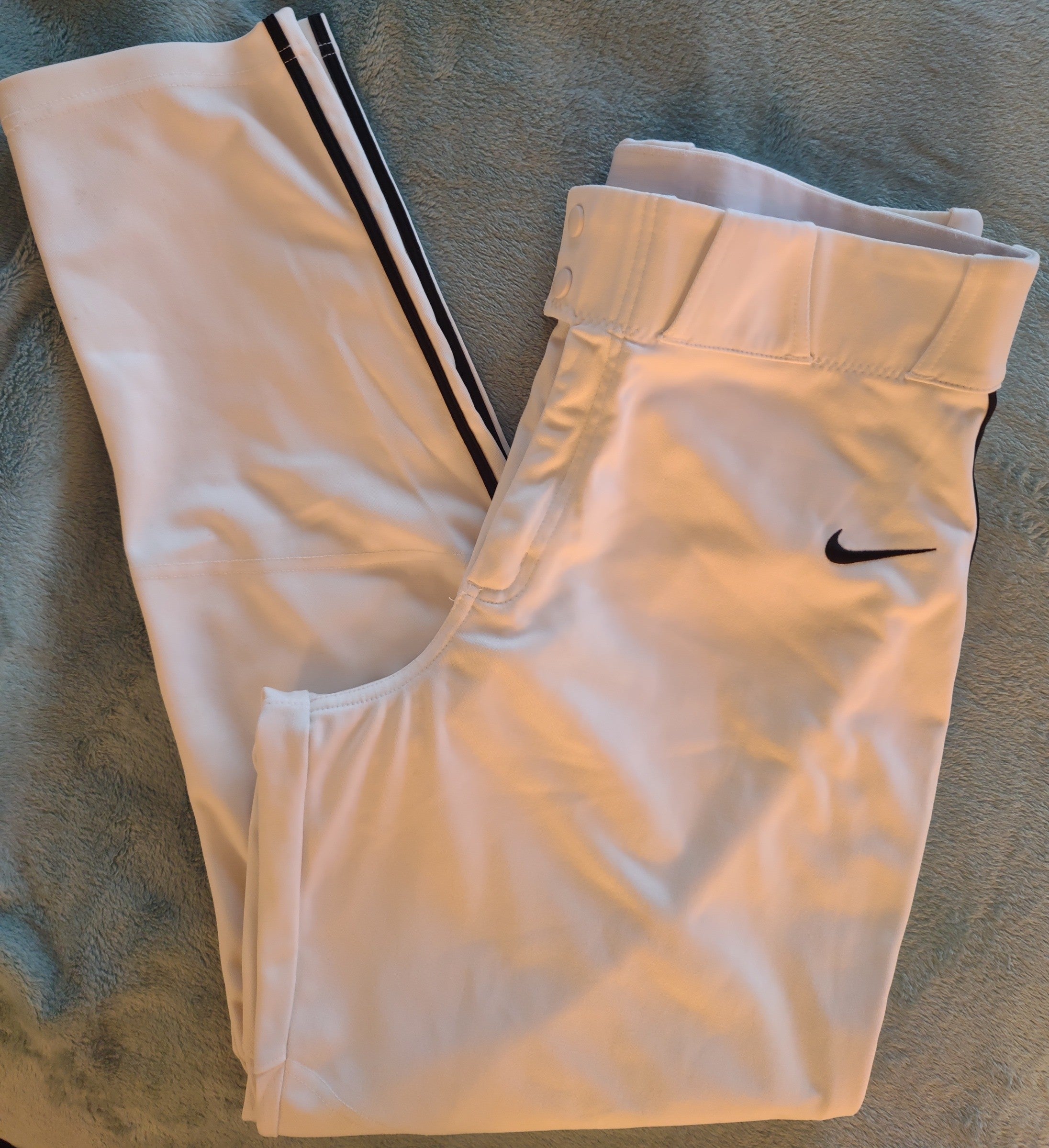 Nike Vapor Select Baseball Pants Mens 2XL White Black Piping