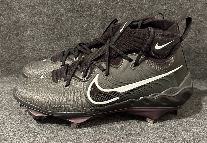 Men’s Nike Alpha Huarache NXT Black Metal Baseball Cleats DJ6517-010 Size 11