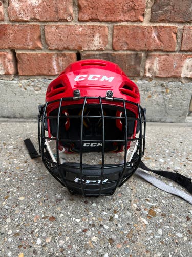 Used Medium CCM Tacks 310 Hockey Helmet With FM580 Cage OA3