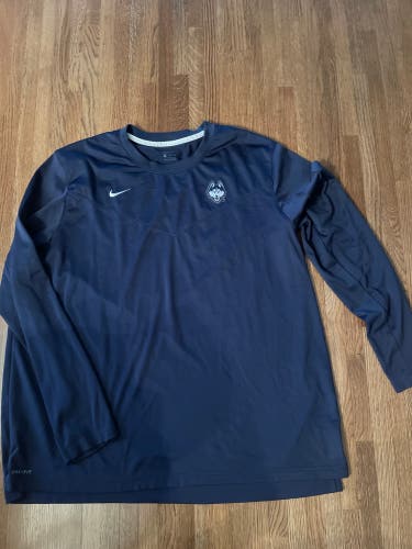 UConn Huskies navy long sleeve shirt 3XL DRI FIT