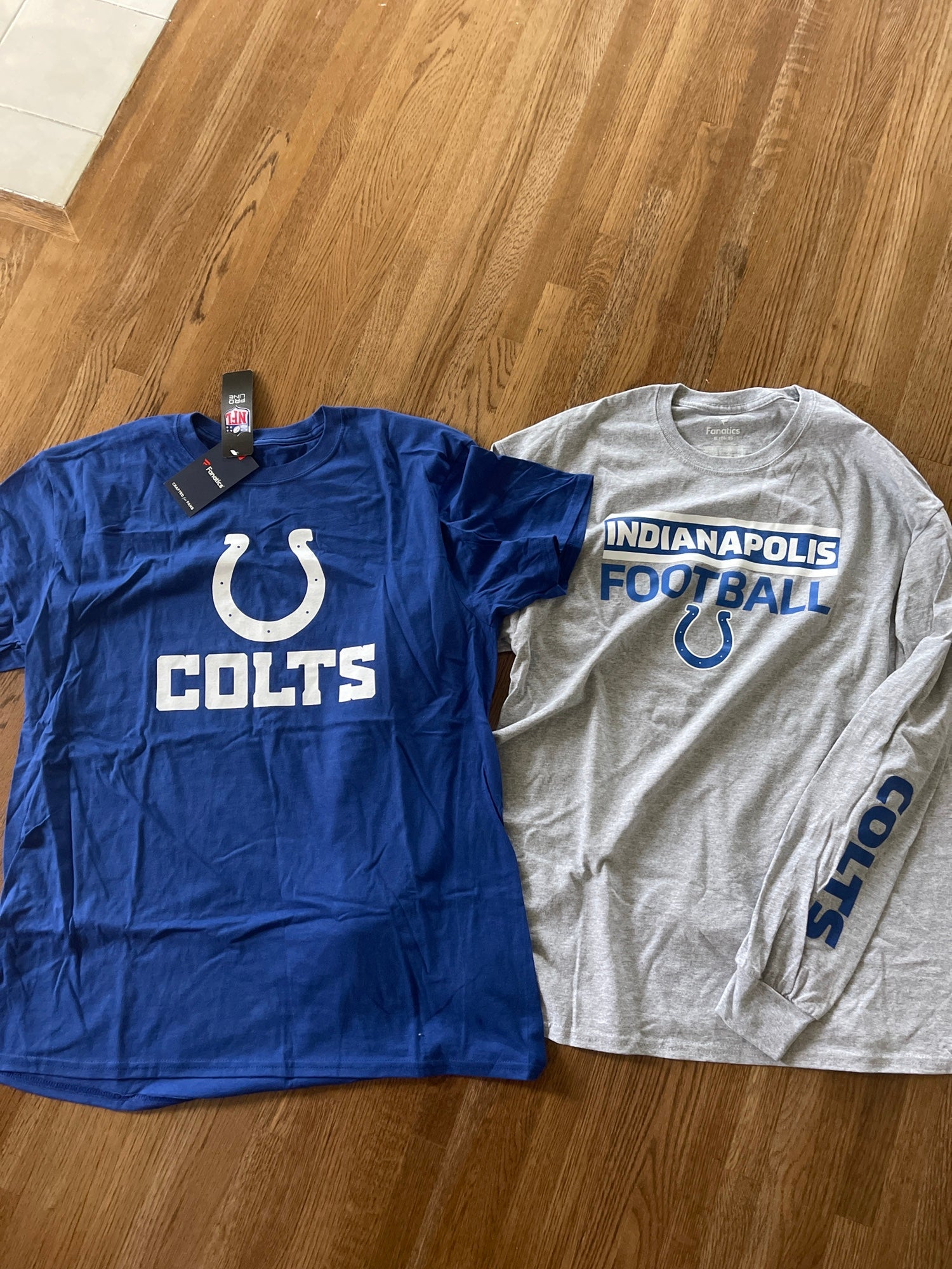 Nike Men's Dri-Fit Sideline Team (NFL Indianapolis Colts) Long-Sleeve T-Shirt in Blue, Size: Medium | 00LX4LB98-0BI