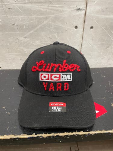 Black New One Size Fits All Vintage CCM Hockey Hat