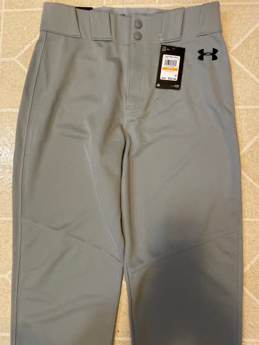 New With Tags Under Armour Baseball Pants Adult Small Gray