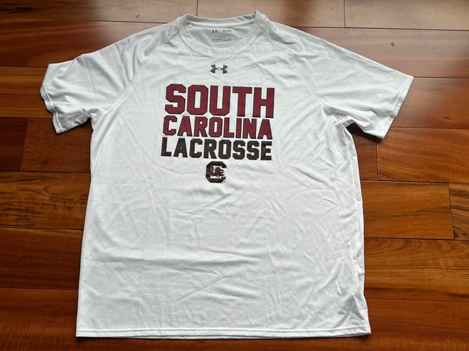 South Carolina Lacrosse White Men's XL Under Armour Shirt