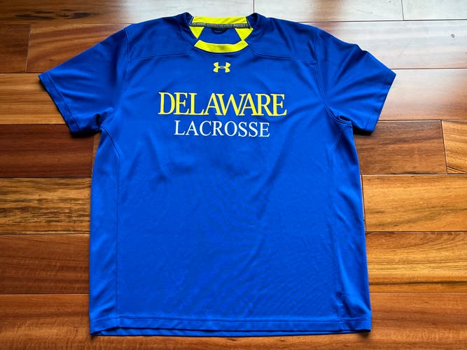 Delaware Lacrosse Blue Men's XL Under Armour Shirt #34