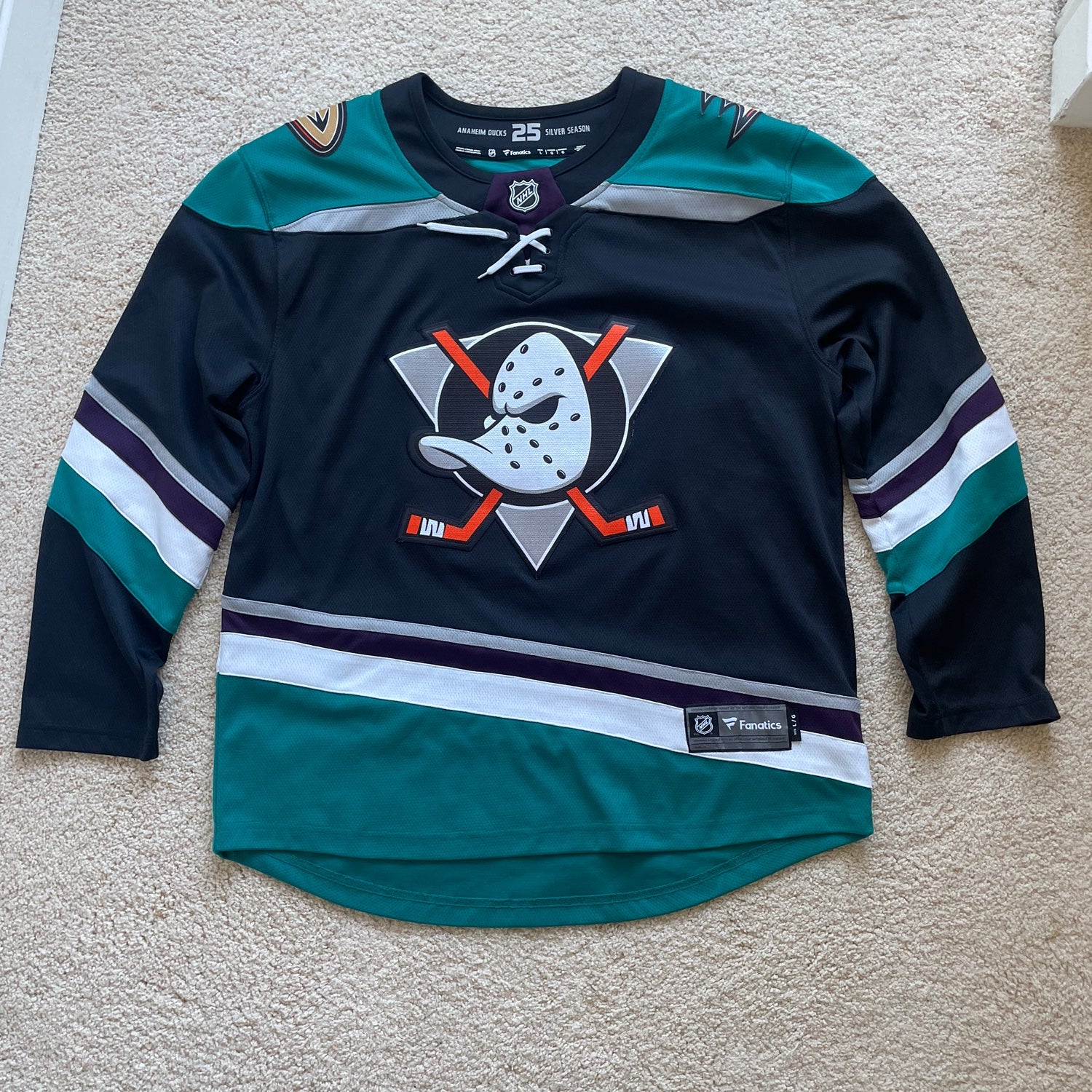 Pro Player Anaheim Mighty Ducks Hockey Jersey Mens Size XL 