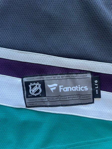 Anaheim Mighty Ducks NHL Jersey 25th Anniversary Retro Fanatics Jersey  Large - Worn