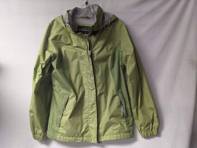 Eddie Bauer Hooded Lined Womens Shell Size Women Large Color Green Condition Use