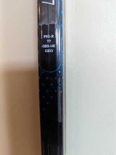 Bauer NEXUS GEO Hockey Stick RIGHTY P92 77 flex Senior D1 Pro Stock