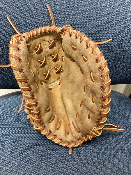 Re-laced/reconditioned Nesco 1st base glove-12.5’ RHT