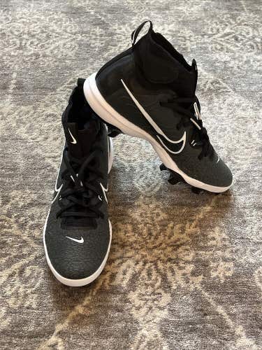 Men's Nike Alpha Huarache  Baseball Cleats Black White DJ6519-010 Size 10
