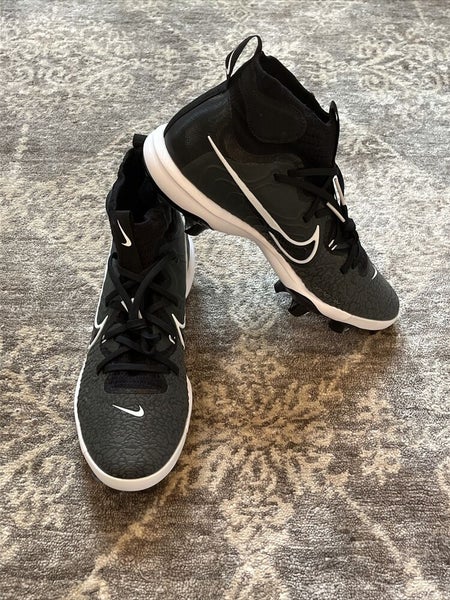 Men's Nike Alpha Huarache Baseball Cleats Black White DJ6519-010 Size 9