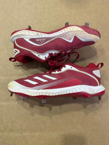 Red Used Adult Men's 12.5 Metal Adidas IconCleat